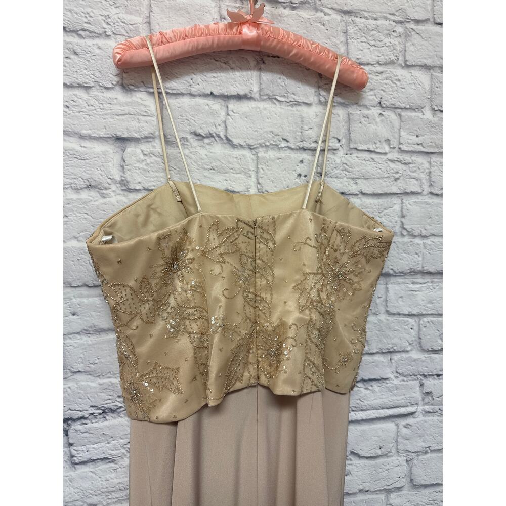 Montage Mon Cheri Mother of Bride Blush Dress Chiffon Jacket Beaded Detail - 16 - Picture 6 of 10